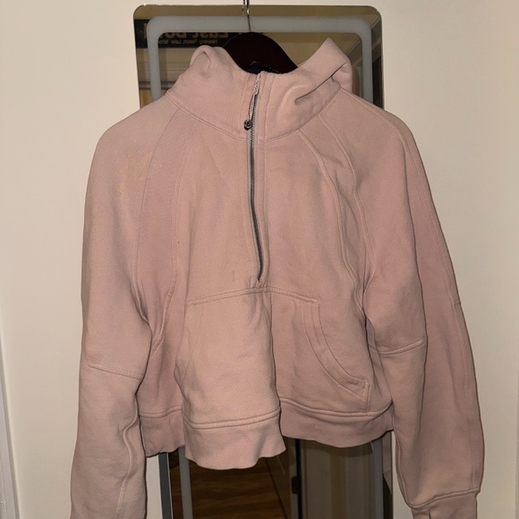 Lululemon Scuba Oversized 1/2 Zip Hoodie - Feather Pink - Size M/L - W3DM4S - Picture 1 of 8